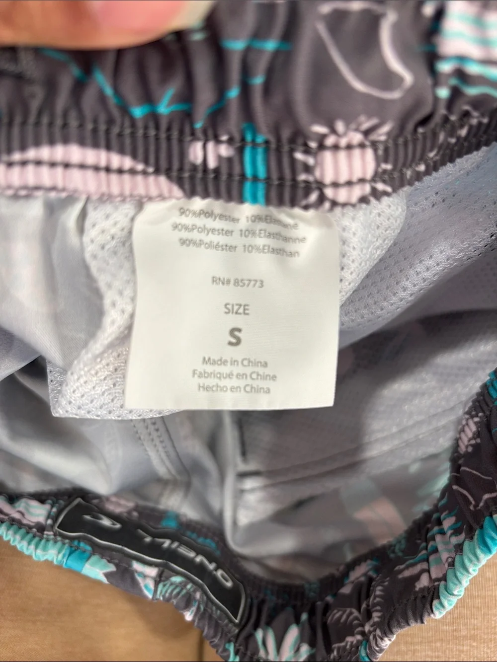 O’Neill Men's Navy Tropical Print Swim Trunks size S